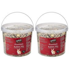Rabbit Mix Bucket 5L - Balanced Nutrition with Pellets and Forage (Pack of 2)