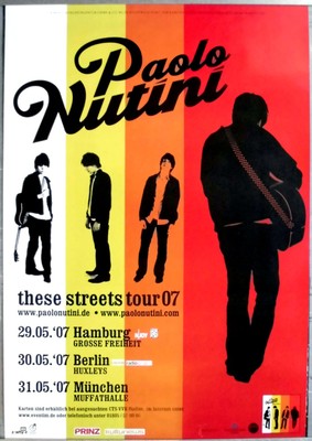 NUTINI, PAOLO - 2007 - Live In Concert - Theses Streets Tour - Poster - B