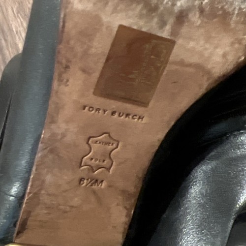 Bottines à talons multi-logo TORY BURCH - couleur farine d'amande noir parfait taille 8,5 M - Photo 10/18