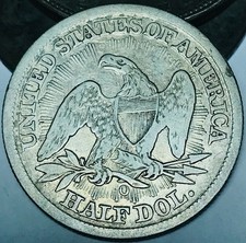 1853 O Seated Liberty Half Dollar 50C ARROWS RAYS 90% Silver US Coin CC29678