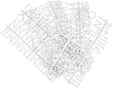 1 Inch Letters for Felt Letter Board, 188 Pieces 1 inch, 1 inch White