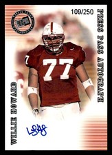 2001 Press Pass Special Edition Willie Howard AUTO Silver Stanford Cardinal