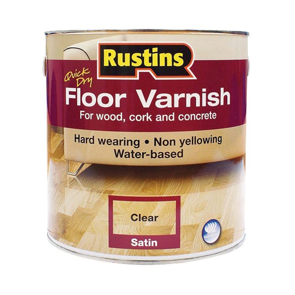 Rustins Quick Dry Floor Varnish Satin 2.5 Litre