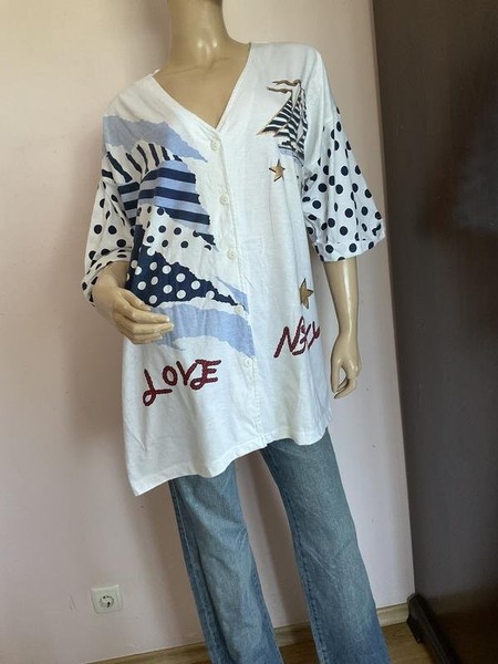 Women Michel Adam Shirt Multicolor Cotton 38 / M /