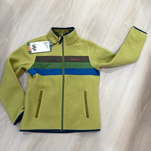 Cotopaxi Men's Full Zip Fleece Jacket, Green/Blue Striped, Size M - product listing photo