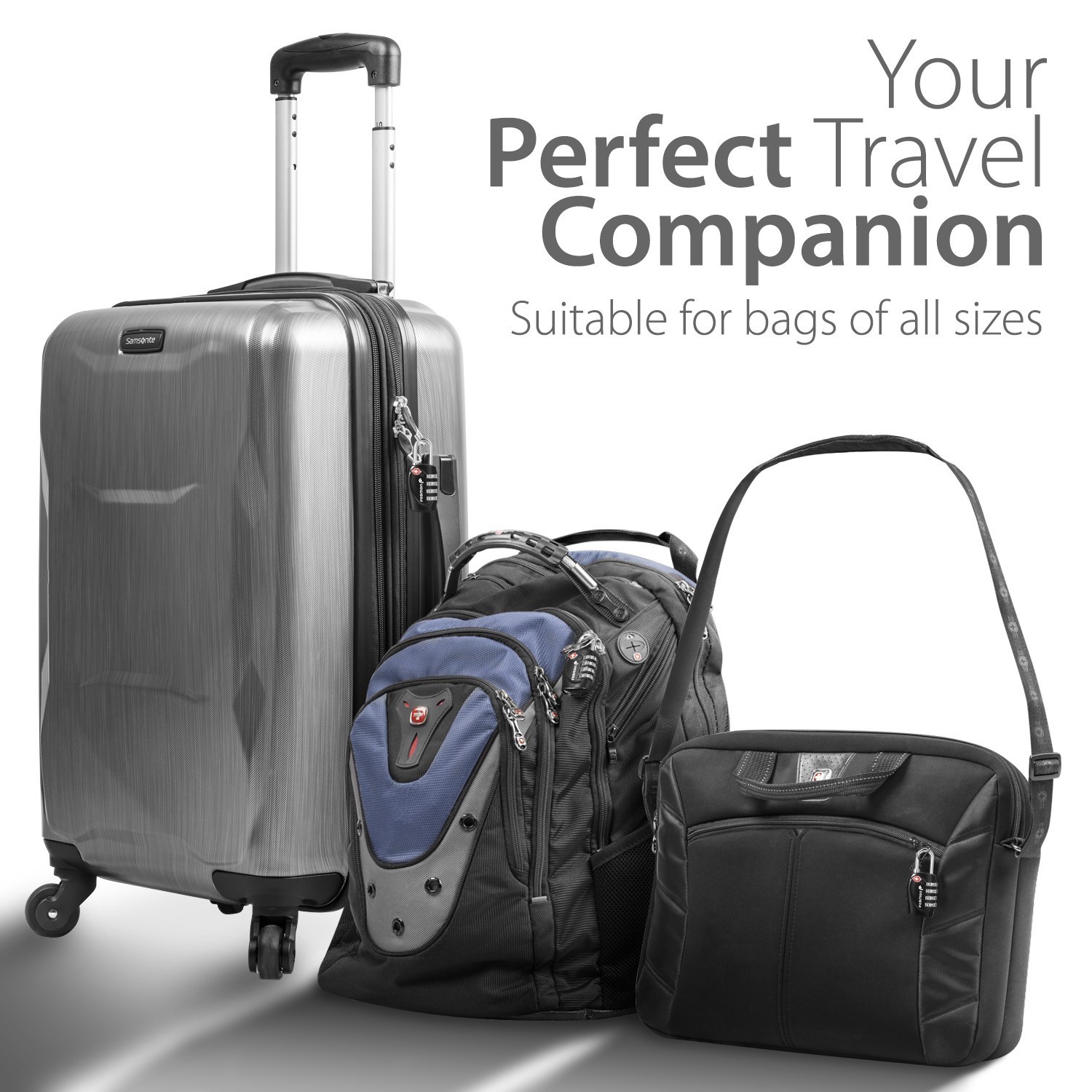 4x TSA Approved Luggage Locks 4 Digit Combination TSA Locks for Luggage Suitcase