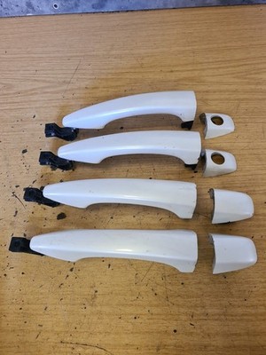 2012 CITROEN  C4 B71 MK2 EXTERIOR DOOR HANDLE LEFT RIGHT REAR FRONT WHITE SET X4
