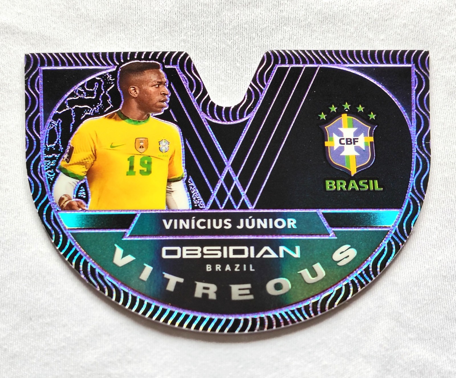 2020-21 Panini Obsidian Vinicius Junior Vini Jr. Vitreous Etch Purple /60 Brazil
