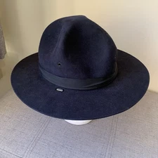 Beaver Quality 3XXX Officer Trooper Hat Men Navy Brimmed Campaign Hat 7 1/4