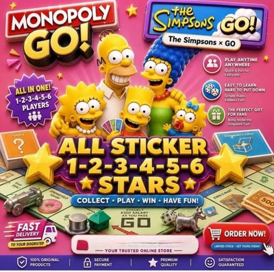 #ad #ad The Simpson Album Monopoly Stickers Go 1 ⭐ to 6⭐ 🔥Cheapest🔥 $0.99