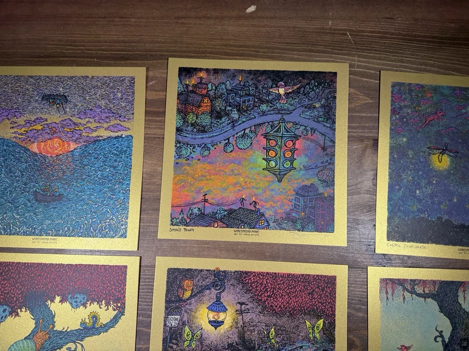 Juego de 6 mini impresiones de pánico generalizado “Snake Oil King” DORADO de Mara Spusta 8 X 8 Foto 3 de 4