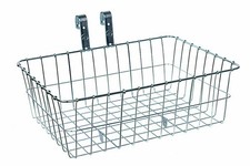 Wald 139 Large Front Bicycle Basket 18 X 13 X 6 Silver Handlebar Mount Commuter