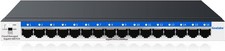 16 Port Gigabit Switch, Easy Smart Managed Ethernet Network Hub, Blue
