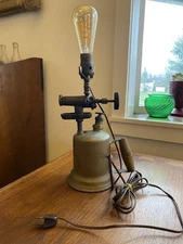 Vintage Repurposed Blow Torch Lamp