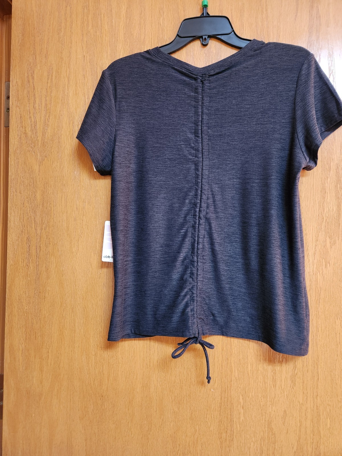 Charcoal Gray Short Sleeve Top. NWT. Large. By Ebb & Flow. Cute.