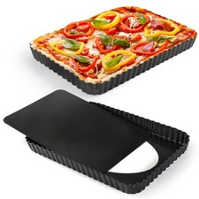Rectangular Pie Pan Nonstick Tart Pan With Re...