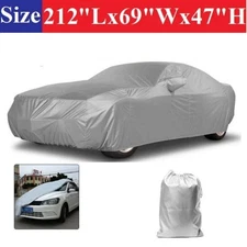 212in Full Car Cover Waterproof Rain UV Outdoor Resistant Car Protection w/ bag