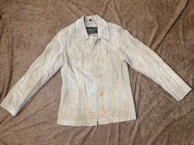 REM GARSON THE SECOND SKIN Button Front unisex Leather suede Jacket Medium