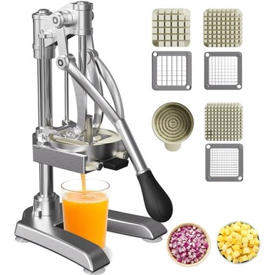 2-in-1 Commercial Juicer and Chopper - Heavy Duty Cast Iron Hand Press Manual...