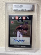 Matt Forte 2008 Topps Chrome Rookie Auto #TC191 BGS 9 (RC)