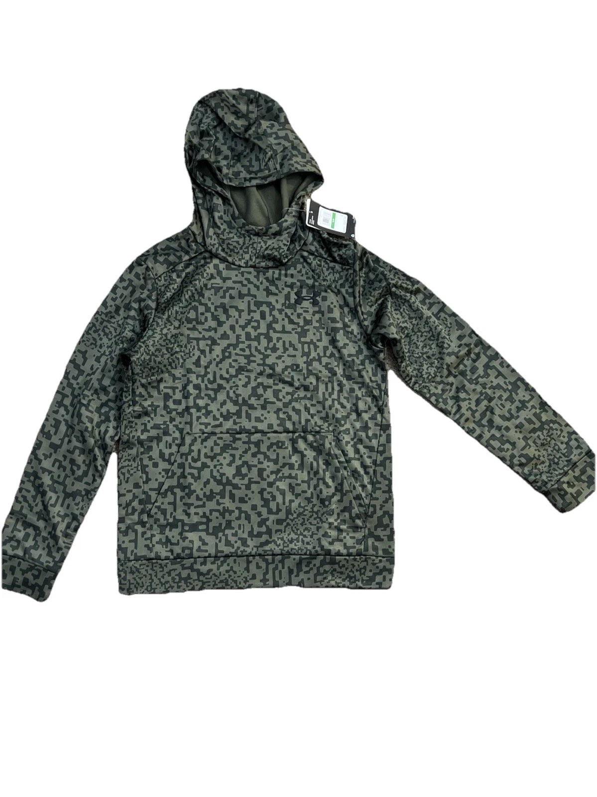 NWT Under Armour Boys Fleece Tech Camo Print Hoodie Sweatshirt YLG
