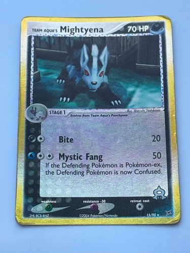 Team Aqua's Mightyena 15/95 Reverse Holo EX Team Magma vs Team Aqua Pokemon Card