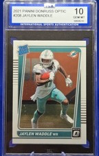 Jaylen Waddle 2021 Donruss - Optic - RATED ROOKIE - ISA GEM MT 10 - Dolphins RC