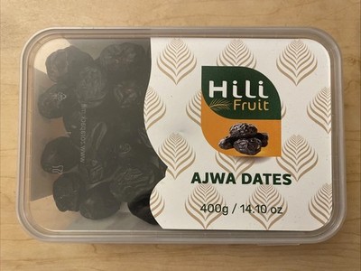 Ajwa Dates  HILL Fruit  1 Box 400g/14.10 Oz Sealed Original KSA NON GMO 12/12/27