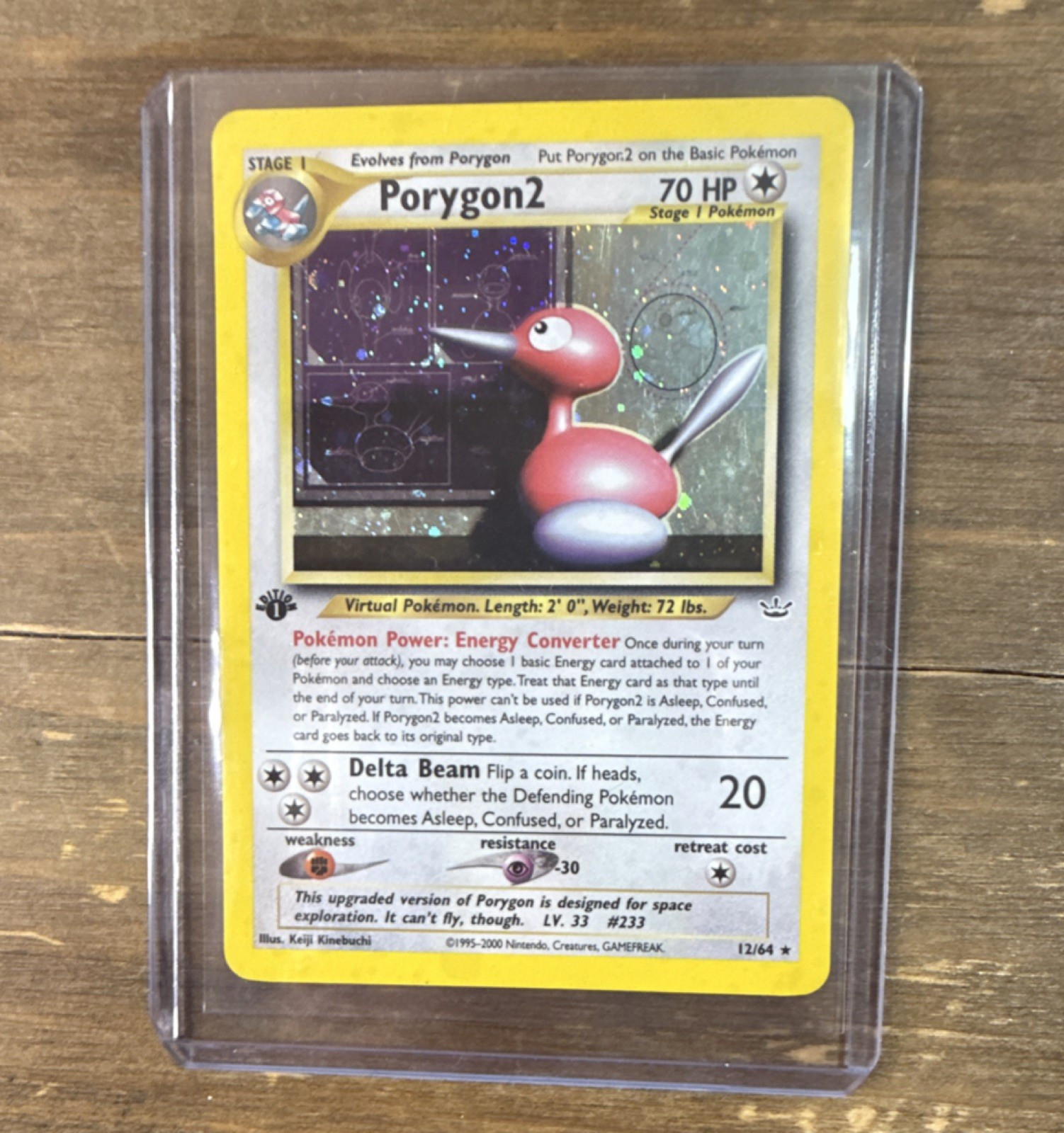Pokémon TCG Porygon2 1st Edition Neo Revelation Holo Rare 12/64 70 HP