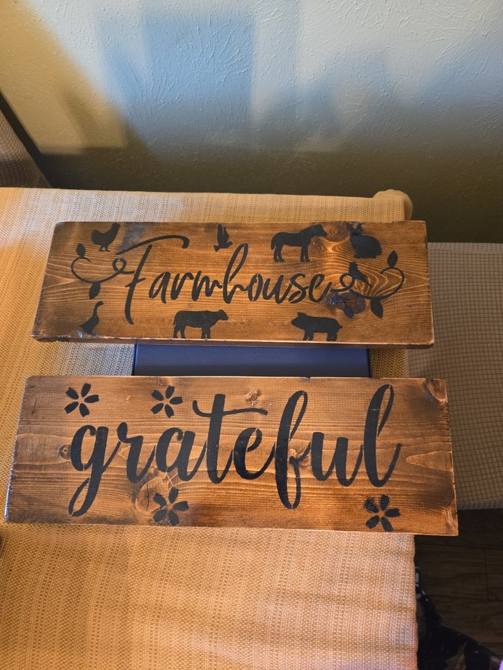 Handcrafted Farmhouse Rustic Signs Made From Reclaimed Wood | eBay