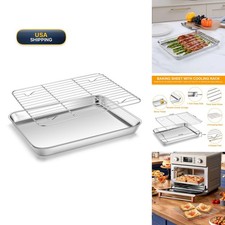 Homikit 10x12 Stainless Steel Quarter Sheet Pan Wire Cooling Rack