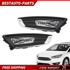 Front Fog Lights Driving Lamps Left+Right w/o Switch For 2015-2018 Ford Focus