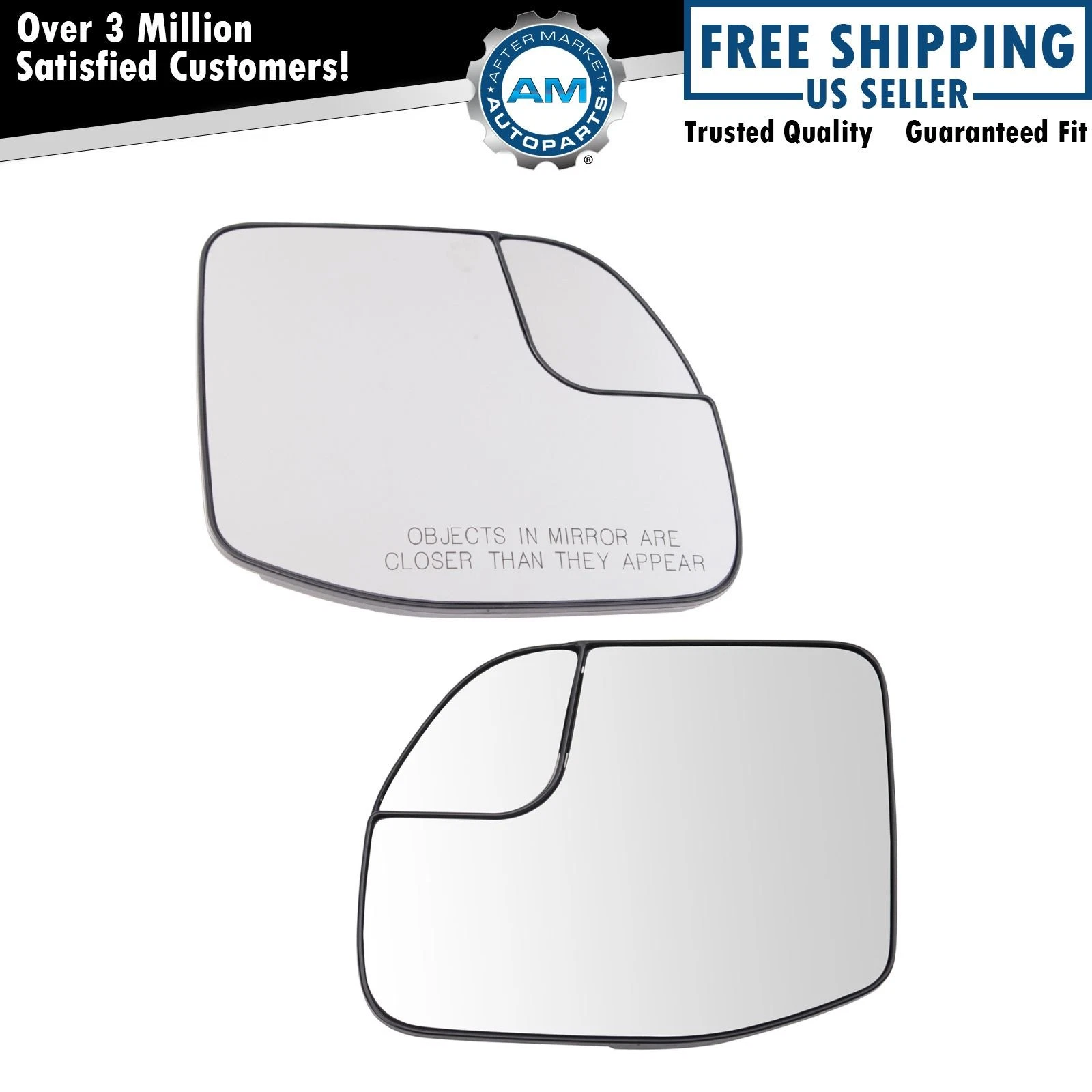 TRQ Mirror Glass Set Driver & Passenger Side Fits 2022-2024 Ford Maverick