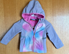 Free Country Soft Shell Hooded Jacket Girls Sz 4 Gray Wind Water Resistant