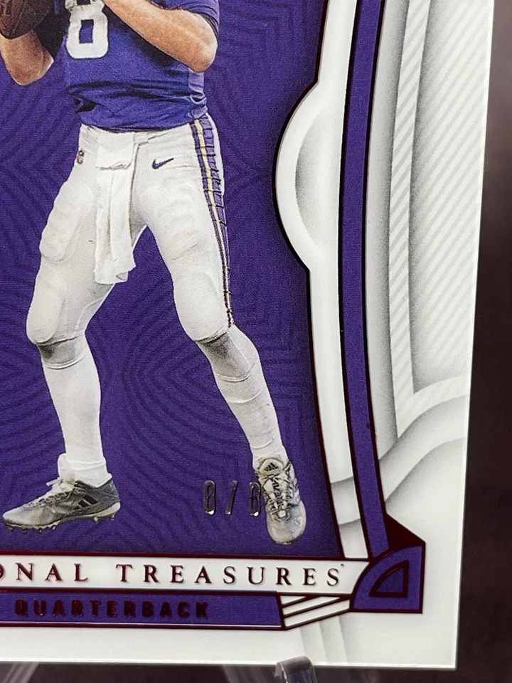 2022 National Treasures Kirk Cousins 8/8 Jersey Number Match Minnesota Vikings - Image 4 of 4