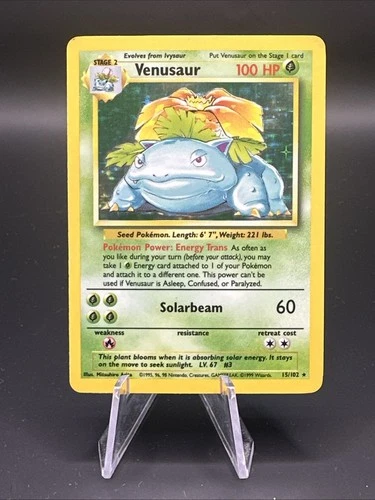 Pokémon TCG Venusaur Base Set Rare 15/102 Holo