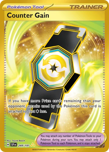 Counter Gain 249/191 Hyper Rare Surging Sparks Pokemon Holo Near Mint