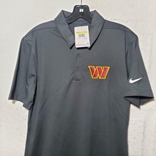 Washington Commanders Shirt Mens Small Gray NFL Football Nike Dri Fit Polo