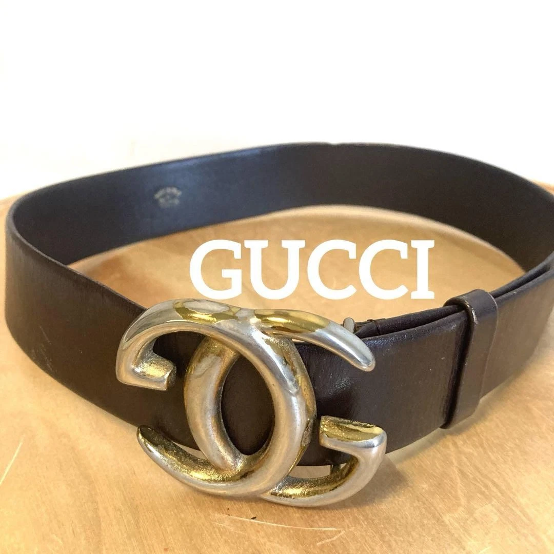 Ceinture en cuir marron GUCCI pour femme taille 64Cm 69Cm