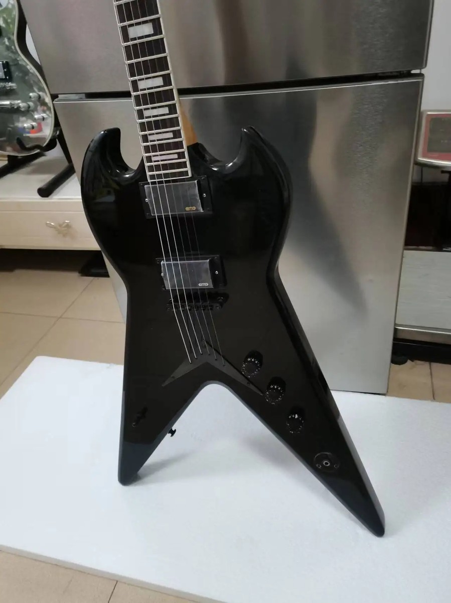 V-Shaped Flying Electric Guitar Black Accessories Rosewood