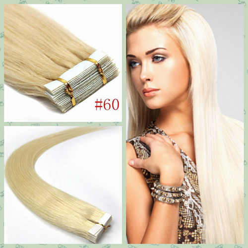 Remy Human Hair Extensions Full Head 20-60Pcs Tape in Virgin Ombre PU Skin Weft - Picture 19 of 31