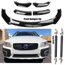 Gloss Black Front Splitter Bumper Lip Spoiler For Volvo Xc70 T5 W Strut Rods