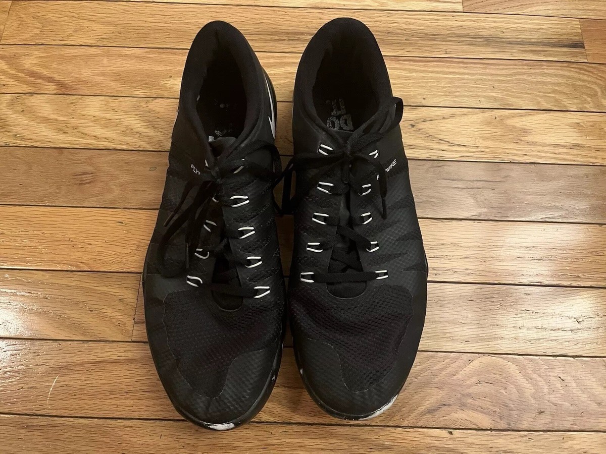 Nike Free Flywire Training Shoes Athletic Running 719922-010 Black Size 