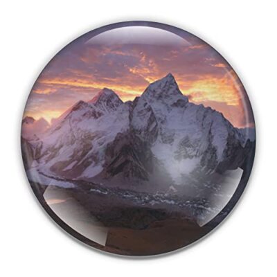 Mount Everest Paperweight in Gift Box, 3 Inch Crystal Dome, Perfect for House