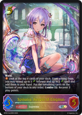 Shadowverse Evolve Spinaria, Keeper of Enigmas (SL)