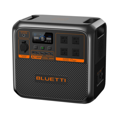 BLUETTI AC180P 1800W 1440Wh Portable Power Station Generator for