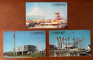 Lot Of 3 Vintage Expo 67 Postcards Montreal Canada Carte Postale Ebay
