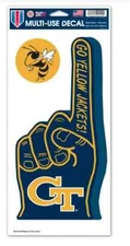 GEORGIA TECH YELLOW JACKETS #1 SIGN FINGER & 2ND DECAL AUTO CAR TRUCK DORM