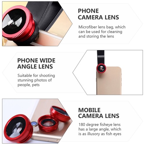 2 Sets Fisheye Phone Mobile Camera Lens Phone Camera Lens Fisheye Camera Lens - 第 6/12 張圖片