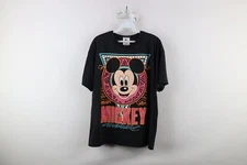Vintage 80s Walt Disney Mens Large Faded Double Sided Mickey Mouse T-Shirt USA